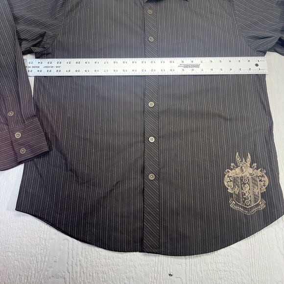 Level Ten Long Sleeve Shirt XXL Mens  Cowboy Stripped Button Up Justice Graphic - Picture 11 of 13